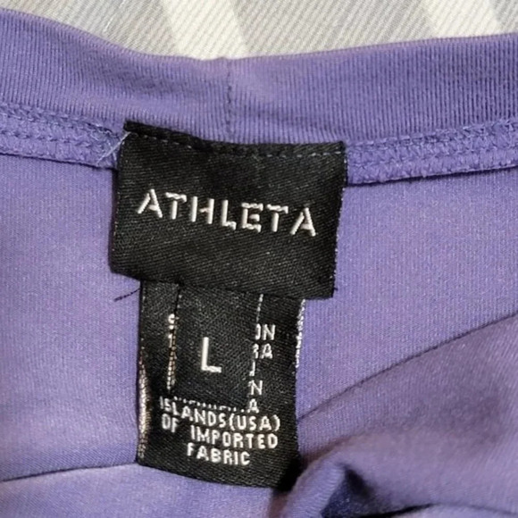 ATHLETA Purple Long Sleeve Athletic Top Long Sleeve Workout Shirt Sold Stretch L - Picture 4 of 6